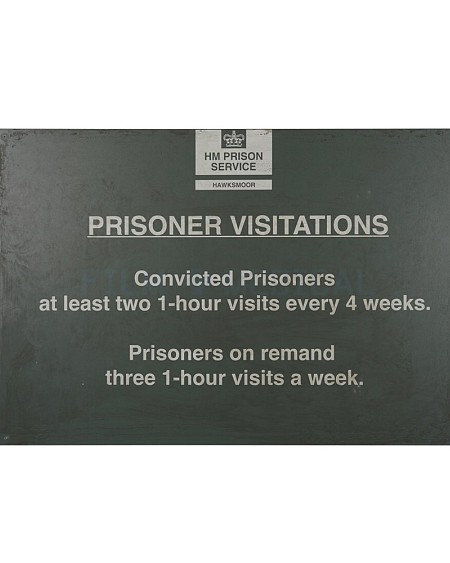 Prison Sign Prisoner Visitations 